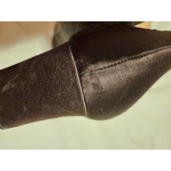 Gucci Vintage Heels brown Satin w Beads accents 8.5B. Made in Italy. - Picture 7 of 14